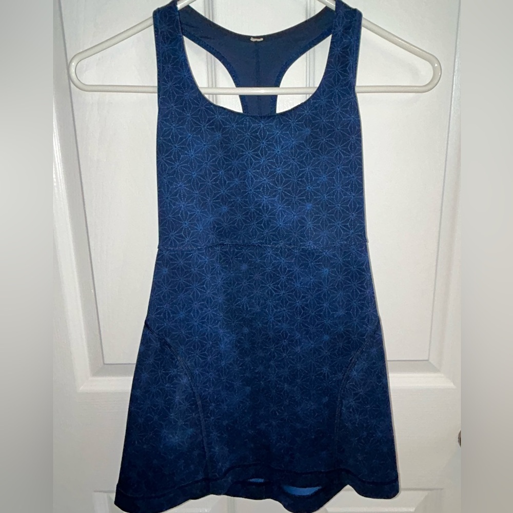 lululemon athletica sashico star inkwell rugged blue power up tank